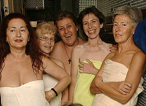 Ever take a peek to an all female mature sauna