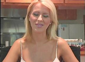 Big knocker young blonde milf gets her nice round botheration filled up with big hard cock
