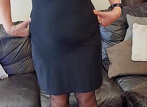 New dress and new stockings how does my fiftyplus mature fabrication look in these
